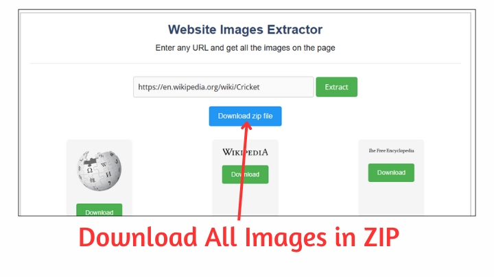 Download all images as a ZIP file